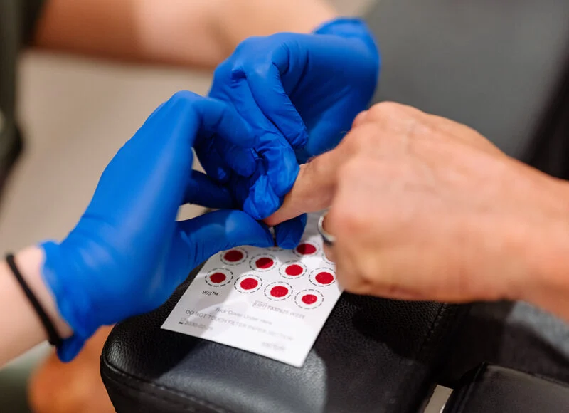 Blood sample collected for advanced bloodwork