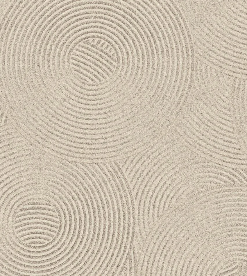 Raked sand pattern